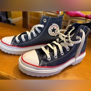 Converse Kids High-Top Sneakers - Navy and White